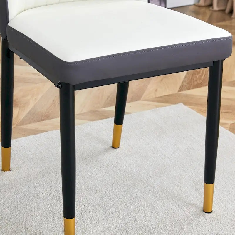 Elegante set di sedie da pranzo con schienale alto per varie stanze, materiale in PU migliorato