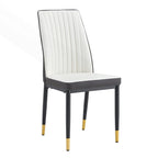 Elegante set di sedie da pranzo con schienale alto per varie stanze, materiale in PU migliorato