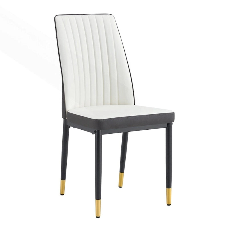 Elegante set di sedie da pranzo con schienale alto per varie stanze, materiale in PU migliorato