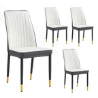 Elegante set di sedie da pranzo con schienale alto per varie stanze, materiale in PU migliorato