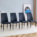 Elegante set di sedie da pranzo con schienale alto per varie stanze, materiale in PU migliorato