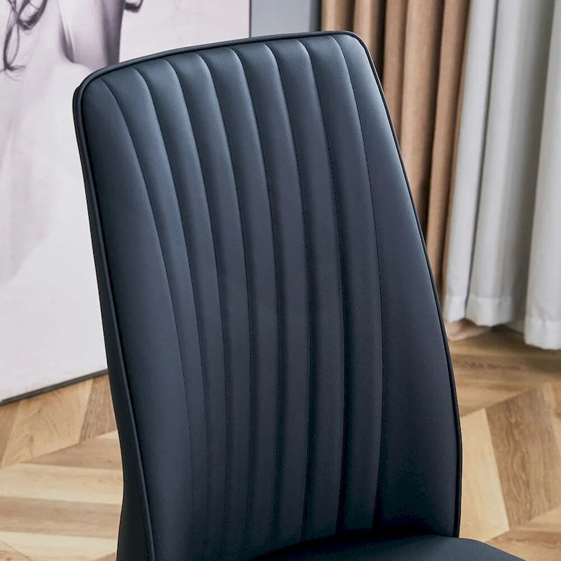 Elegante set di sedie da pranzo con schienale alto per varie stanze, materiale in PU migliorato