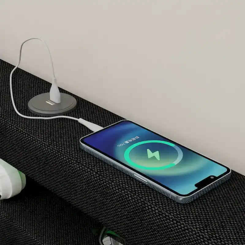 Letto Queen Size con Piattaforma | 4 Cassetti Contenitore | 2 Porte USB | LED RGB con 358 Modalità | 400 kg | Grigio Scuro