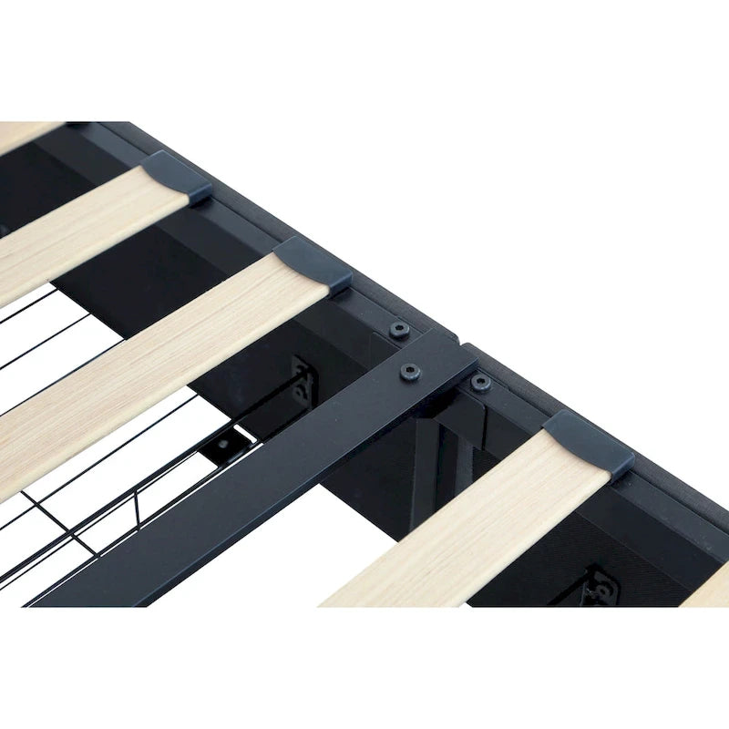 Letto Queen Size con Piattaforma | 4 Cassetti Contenitore | 2 Porte USB | LED RGB con 358 Modalità | 400 kg | Grigio Scuro