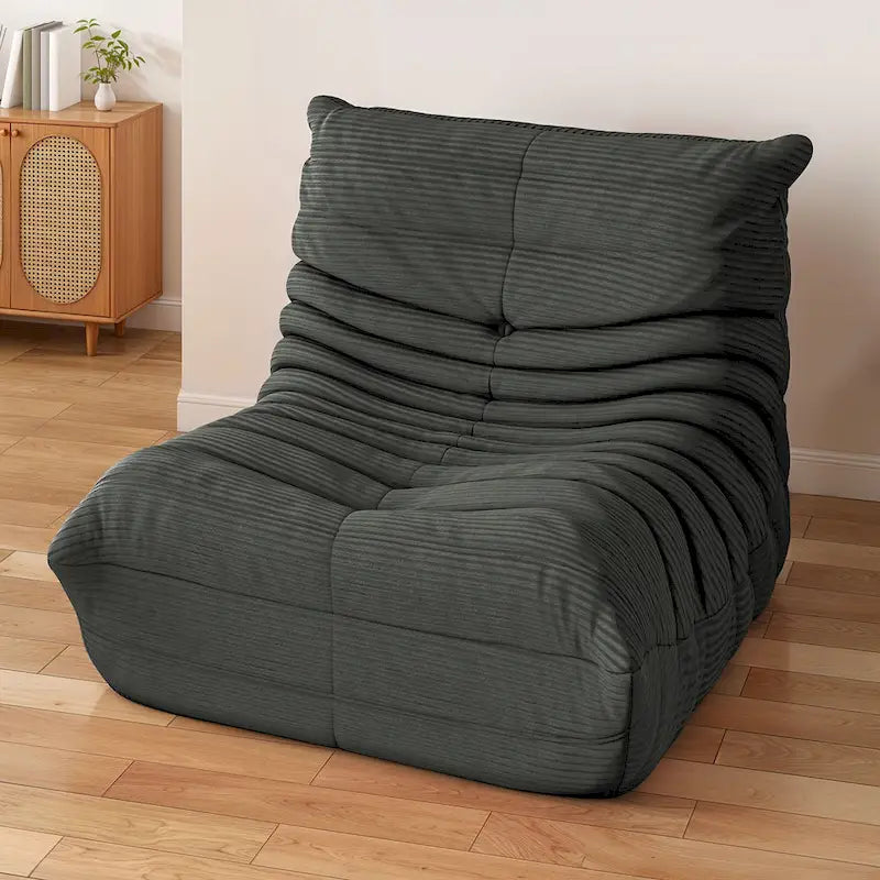 Poltrona Sacco Singola in Memory Foam | Divano da Pavimento Morbido per Adulti e Bambini