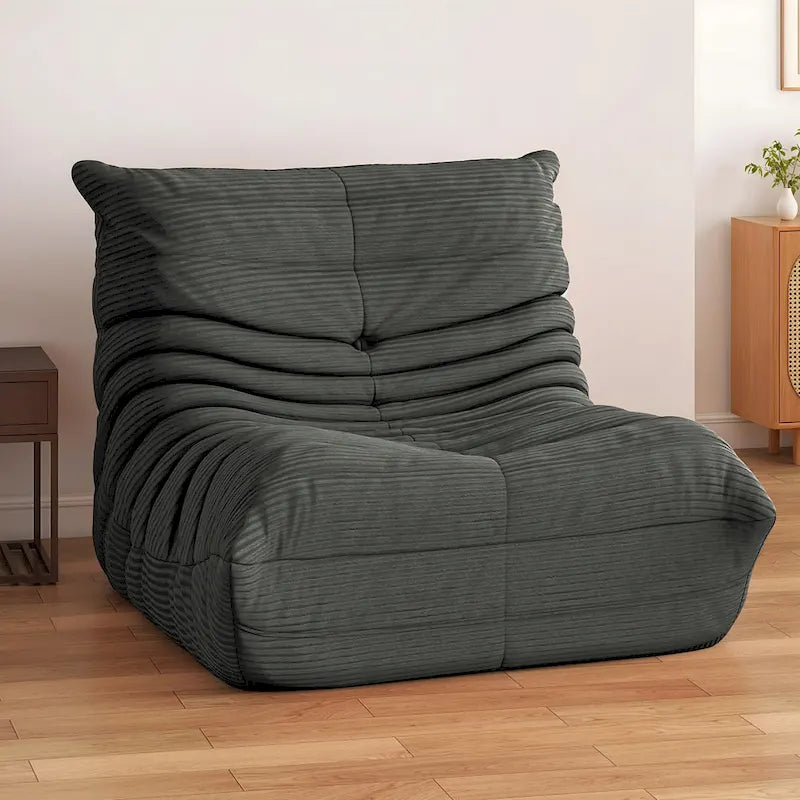 Poltrona Sacco Singola in Memory Foam | Divano da Pavimento Morbido per Adulti e Bambini