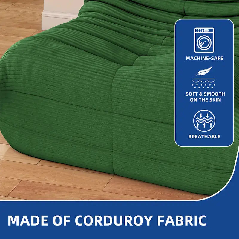 Poltrona Sacco Singola in Memory Foam | Divano da Pavimento Morbido per Adulti e Bambini