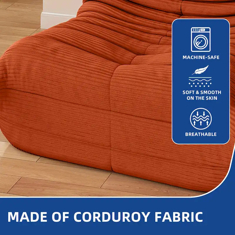 Poltrona Sacco Singola in Memory Foam | Divano da Pavimento Morbido per Adulti e Bambini