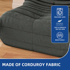 Poltrona Sacco Singola in Memory Foam | Divano da Pavimento Morbido per Adulti e Bambini