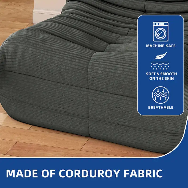 Poltrona Sacco Singola in Memory Foam | Divano da Pavimento Morbido per Adulti e Bambini