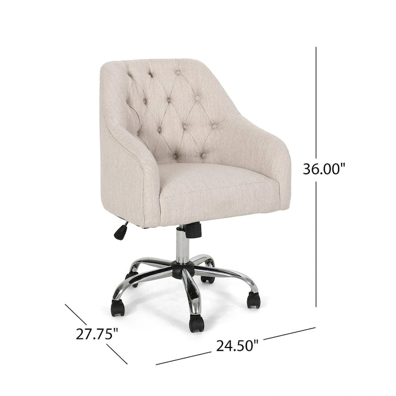 Sedia da ufficio girevole imbottita | Rotazione a 360° | Seduta imbottita | Stile moderno