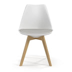 Sedie Celine con gambe naturali (set da 2)