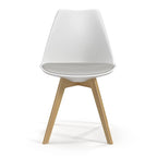 Sedie Celine con gambe naturali (set da 2)