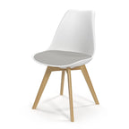 Sedie Celine con gambe naturali (set da 2)