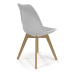 Sedie Celine con gambe naturali (set da 2)