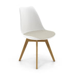 Sedie Celine con gambe naturali (set da 2)