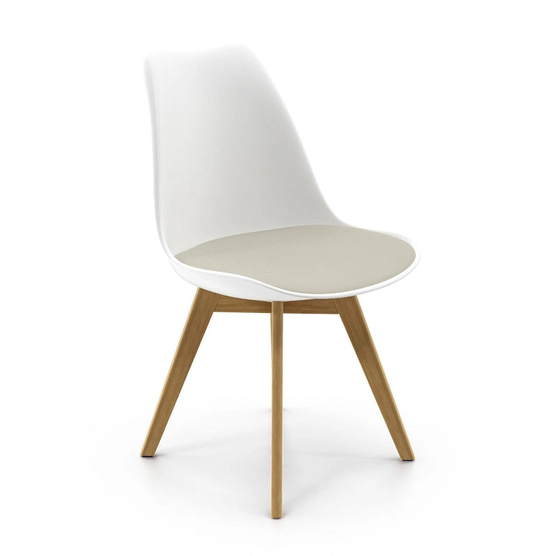 Sedie Celine con gambe naturali (set da 2)