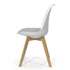 Sedie Celine con gambe naturali (set da 2)