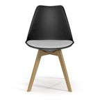 Sedie Celine con gambe naturali (set da 2)