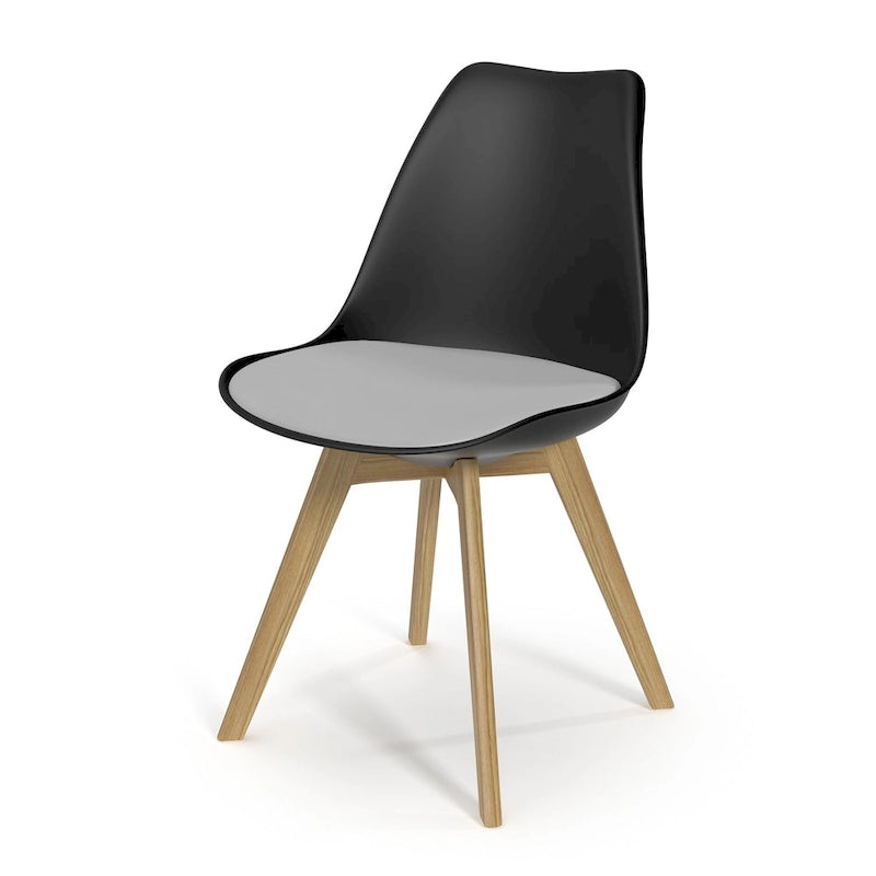 Sedie Celine con gambe naturali (set da 2)