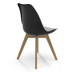 Sedie Celine con gambe naturali (set da 2)