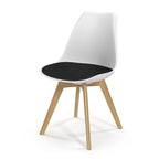 Sedie Celine con gambe naturali (set da 2)