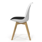 Sedie Celine con gambe naturali (set da 2)