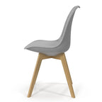 Sedie Celine con gambe naturali (set da 2)