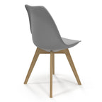 Sedie Celine con gambe naturali (set da 2)