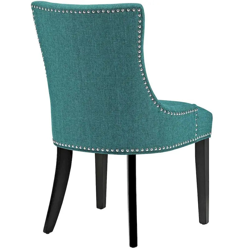 Set di 2 sedie da pranzo imbottite in tessuto | Stile classico | Gambe in legno massello