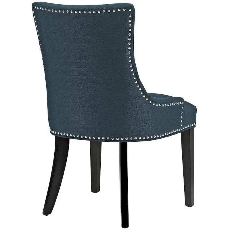 Set di 2 sedie da pranzo imbottite in tessuto | Stile classico | Gambe in legno massello