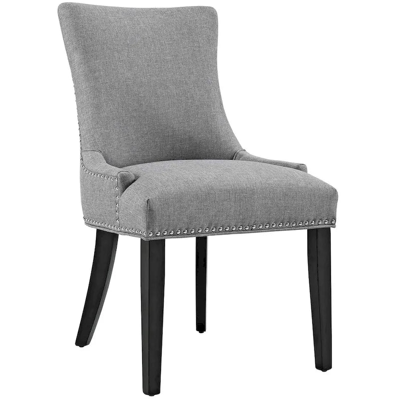 Set di 2 sedie da pranzo imbottite in tessuto | Stile classico | Gambe in legno massello