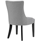 Set di 2 sedie da pranzo imbottite in tessuto | Stile classico | Gambe in legno massello
