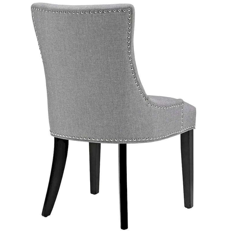 Set di 2 sedie da pranzo imbottite in tessuto | Stile classico | Gambe in legno massello