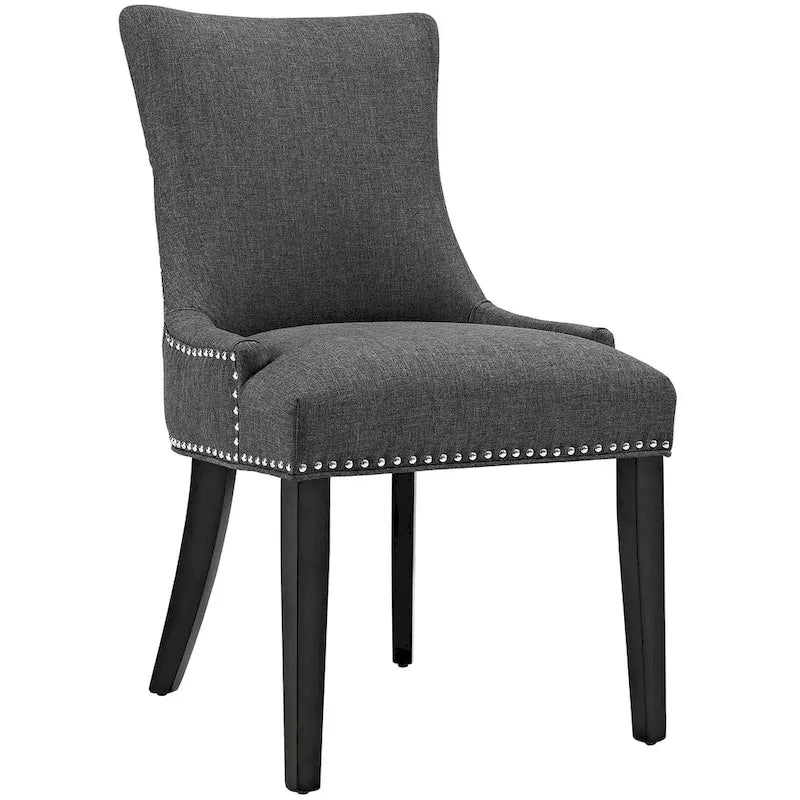 Set di 2 sedie da pranzo imbottite in tessuto | Stile classico | Gambe in legno massello