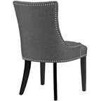 Set di 2 sedie da pranzo imbottite in tessuto | Stile classico | Gambe in legno massello