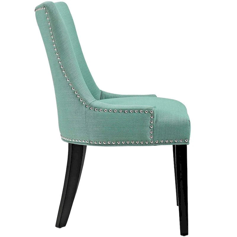 Set di 2 sedie da pranzo imbottite in tessuto | Stile classico | Gambe in legno massello