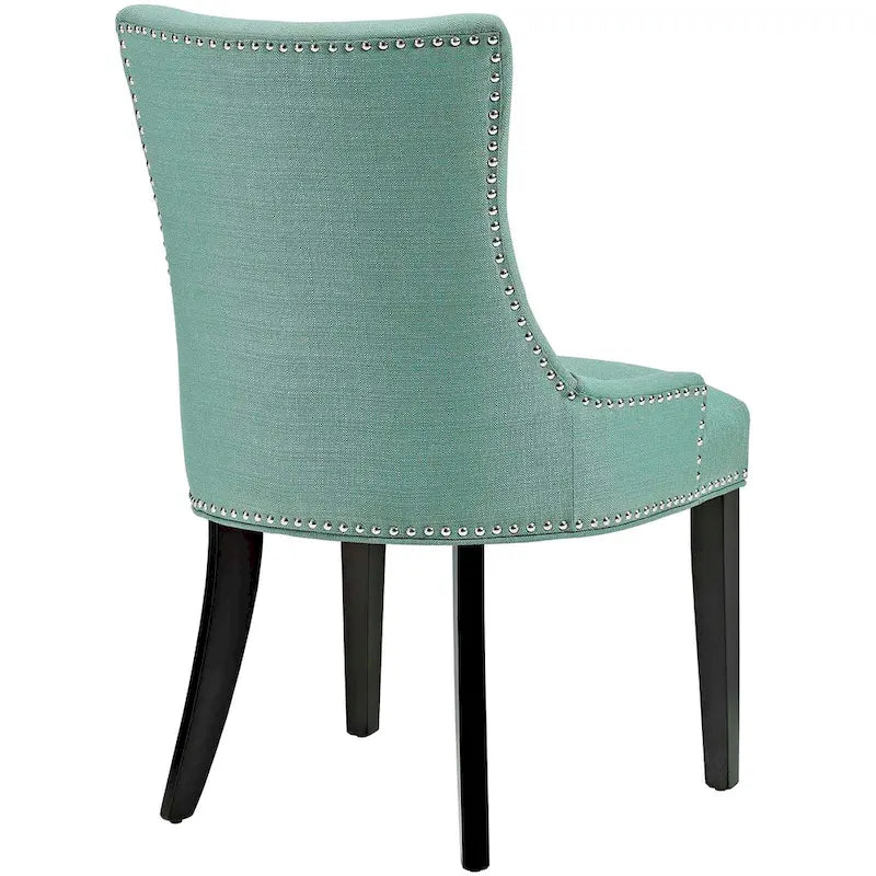 Set di 2 sedie da pranzo imbottite in tessuto | Stile classico | Gambe in legno massello