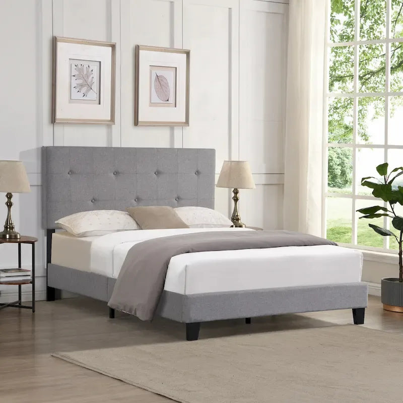 Telaio letto a piattaforma imbottito