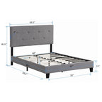 Telaio letto a piattaforma imbottito
