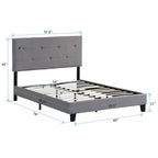 Telaio letto a piattaforma imbottito