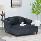 Chaise longue matrimoniale capitonné contemporanea con cuscini decorativi | 160 cm (L) x 148,6 cm (P) x 87,6 cm (A)