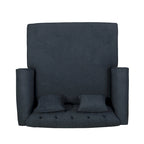 Chaise longue matrimoniale capitonné contemporanea con cuscini decorativi | 160 cm (L) x 148,6 cm (P) x 87,6 cm (A)