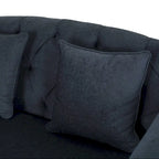 Chaise longue matrimoniale capitonné contemporanea con cuscini decorativi | 160 cm (L) x 148,6 cm (P) x 87,6 cm (A)