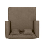 Chaise longue matrimoniale capitonné contemporanea con cuscini decorativi | 160 cm (L) x 148,6 cm (P) x 87,6 cm (A)