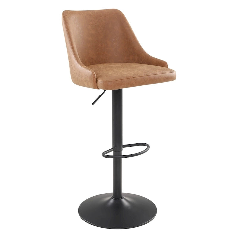 Divanetto moderno in pelle a 2 posti con base in acciaio inossidabile spazzolato color oro | 142 cm
