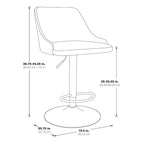 Divanetto moderno in pelle a 2 posti con base in acciaio inossidabile spazzolato color oro | 142 cm