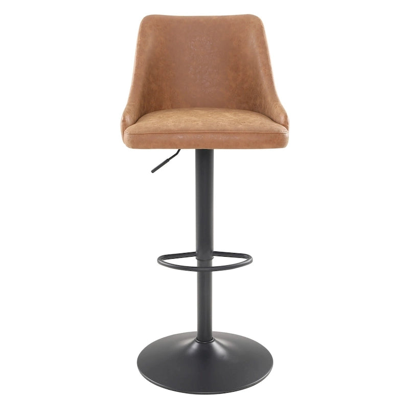 Divanetto moderno in pelle a 2 posti con base in acciaio inossidabile spazzolato color oro | 142 cm