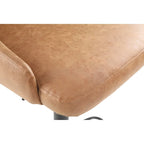 Divanetto moderno in pelle a 2 posti con base in acciaio inossidabile spazzolato color oro | 142 cm