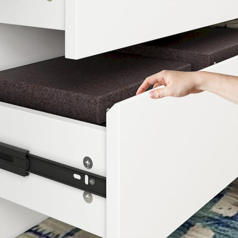 Comò a 12 cassetti per camera da letto con cassetti profondi, grande cassettiera in legno da pavimento